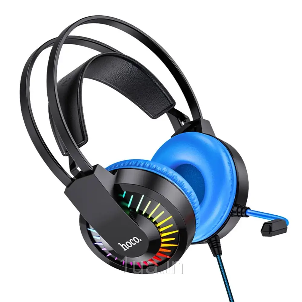 HF Stereo Hoco W105 Joyful Blue + мікрофон Гарантія 3 міс