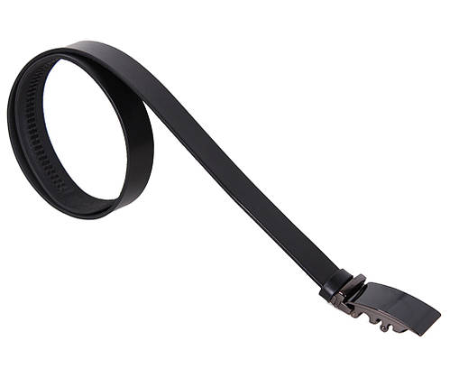 Чоловічий ремінь з натуральної шкіри під штани MOR1-01 чорний, фото 2