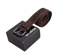 Чоловічий ремінь текстильний під джинси E5698-15GCOFFEE Коричневий, фото 4