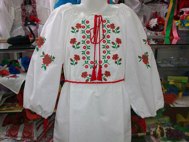 Вишиванка дитяча "Молоді троянди" штапель/бавовна/поплін, фото 1