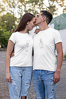Парні футболки для закоханих із принтом Сімпсонів.