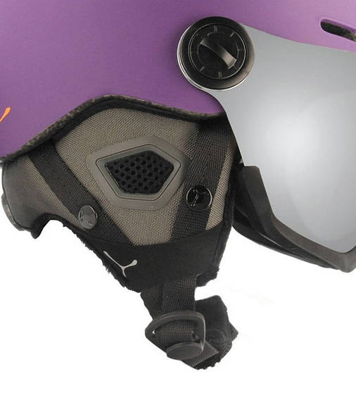 Шлем горнолыжный с 2 визорами Cebe Fireball L 58-61 (cat.3, cat.1) Purple-Orange, фото 2