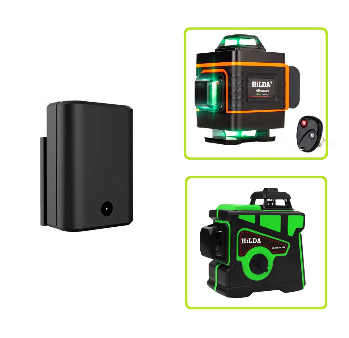 Li-ion батарея/акумулятор широка 3000 мА для лазерного нівеліра Hilda 3D і 4D, фото 1