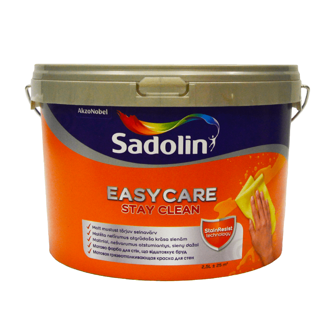 Акрилова фарба Sadolin EasyCare для стін та стелі брудовідштовхувальна, безбарвна, BC, 2,33 л