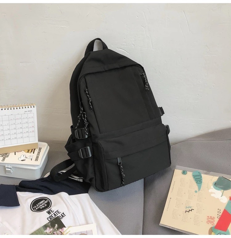Рюкзак чоловічий місткий для підлітка водонепроникний шкільний Goghvinci чорний