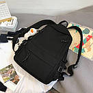 Рюкзак чоловічий місткий для підлітка водонепроникний шкільний Goghvinci чорний, фото 3