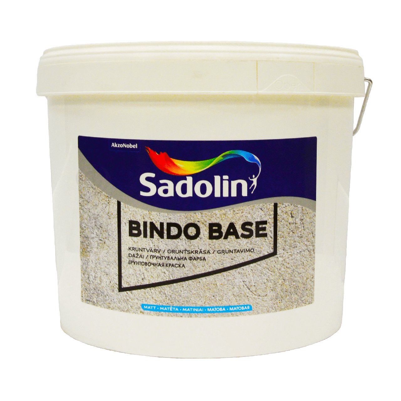 Грунтувальна фарба на водній основі Sadolin Bindo Base для стін і стелі, біла, BW, 10 л