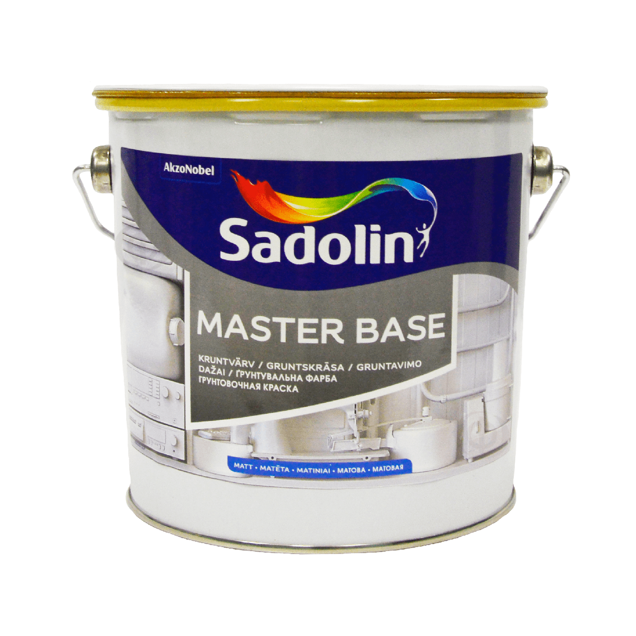Грунтувальна фарба алкідна Sadolin Master Base для стін та стелі, біла, BW, 2,5 л