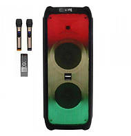 PartyBox Автономна акустична система FG210-08 + 2 радіомікрофона, LED світломузика/USB/FM/Bluetooth