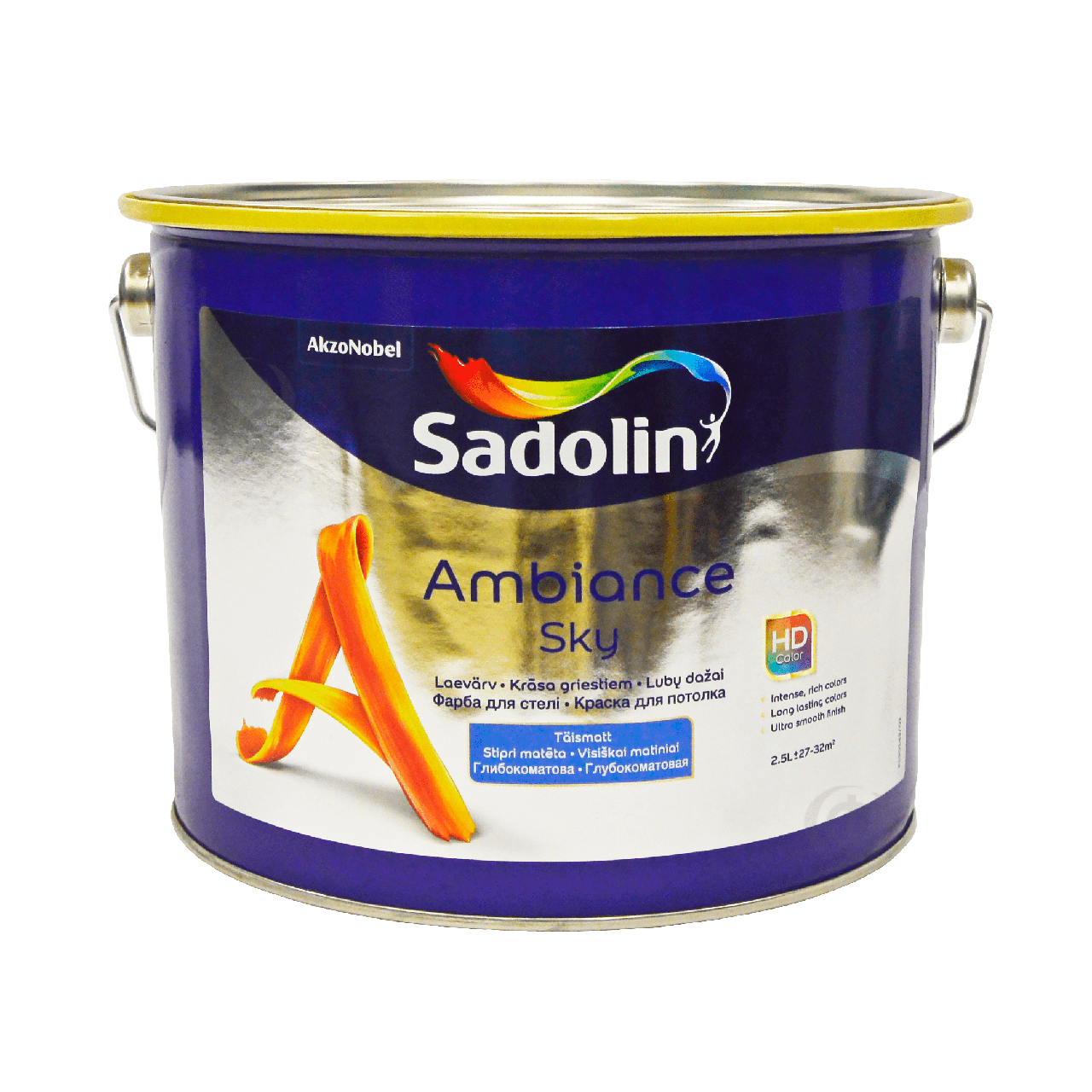 Латексна фарба Sadolin Ambiance Sky для стелі, біла, 2,5 л
