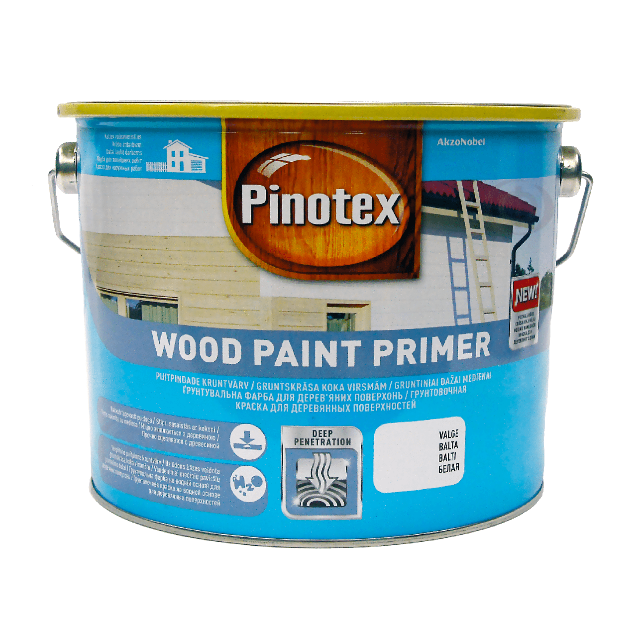 Фарба для дерева Pinotex Wood Paint Primer ґрунтувальна, біла, 2,5 л