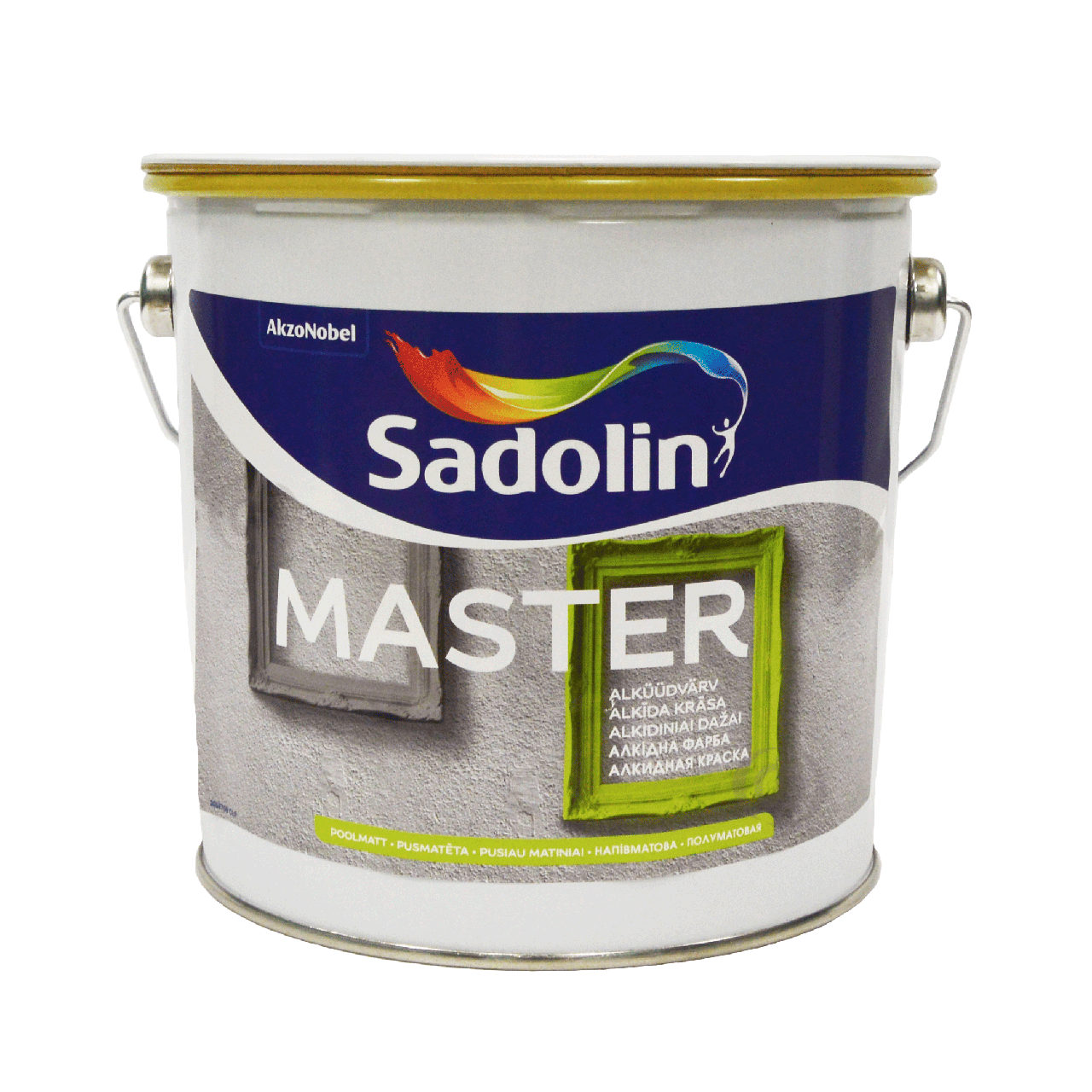 Алкідна фарба Sadolin Master 30 для дерева та металу, біла, BW, 2,5 л