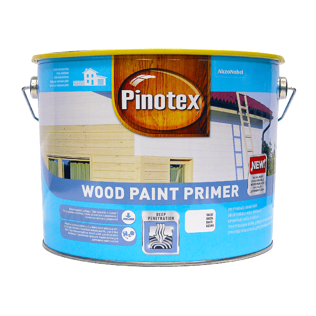 Фарба для дерева Pinotex Wood Paint Primer ґрунтувальна, біла, 10 л, фото 1