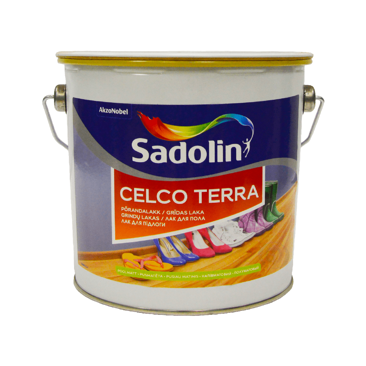 Лак для підлоги Sadolin Celco Terra алкідний, глянсовий, безбарвний, 2,5 л