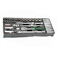 Набір інструменту головки з тріскачкою 3/8" 35ед. (в ложементі, тип В) TOPTUL GTB3503