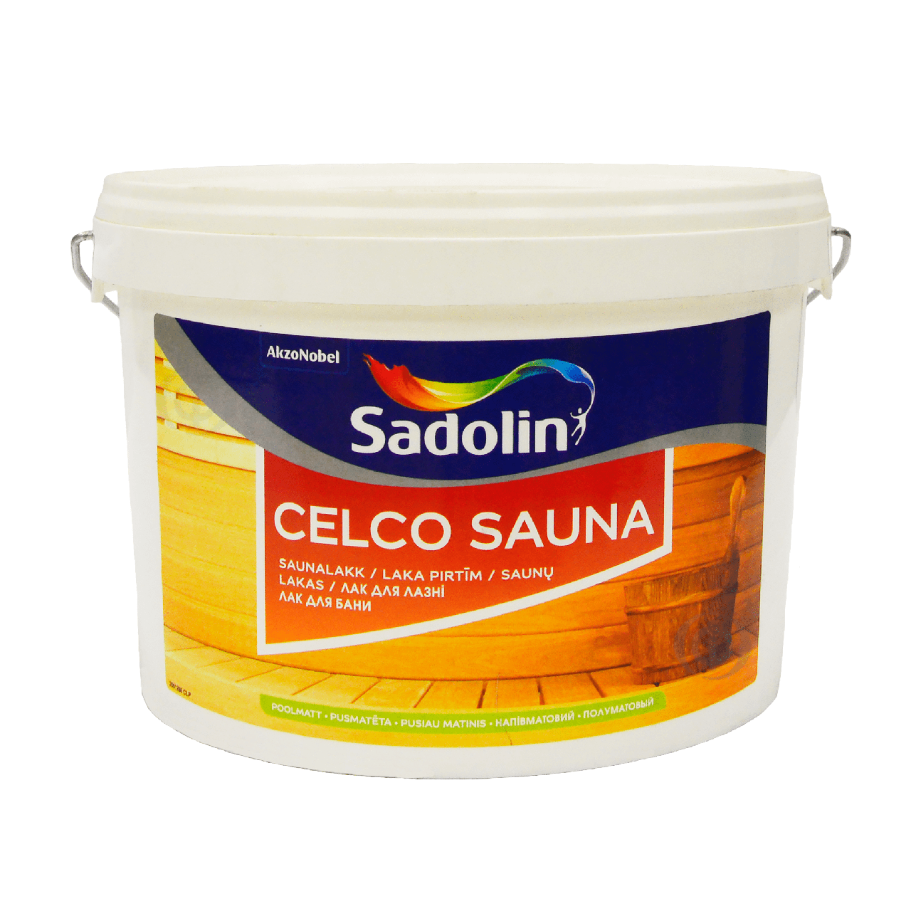 Лак на водній основі Sadolin Celco Sauna для лазень та саун, безбарвний, BC, 2,5 л