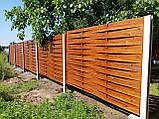 Дерев'яний паркан LNK "Плетений горизонтальний" 3000х2000 мм. (ДПЗ-2), фото 2