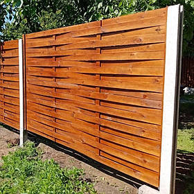 Дерев'яний паркан LNK "Плетений горизонтальний" 3000х2000 мм. (ДПЗ-2)