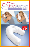 Подушка ортопедическая для сна Side Sleeper Pro,эргономичная подушка в машину изогнутая,подушка подкова spn