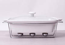 Марміт Kamille Food Warmer керамічна форма 3л 7trav38см 7trav 7trav з підігрівом, фото 6