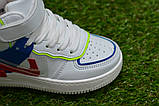 Кросівки дитячі високі хайтопи Nike air Force white Kimbo-o 29-31, фото 7
