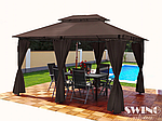Садовий павільйон Swing & Harmonie Minzo LED 3х4 m зі світлодіодним освітленням, фото 2