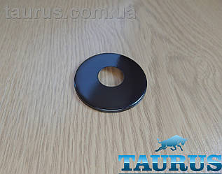 Чорний плоский декоративний фланець ThermoPulse D61 мм/висота 5 мм/під внутрішній d 1/2" (20 мм). Латунь