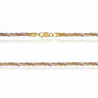 Женская серебряная цепь с позолотой MAZZARINI JEWELRY 45 см (095Б 2/45)