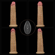 Двошаровий платиновий силіконовий обертовий фалоімітатор   | Puls69, фото 4