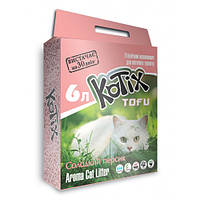 Kotix (Котикс) Tofu - Наполнитель соевый для кошачьего туалета с ароматом (персик) 6 л