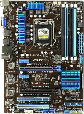 Материнська плата ASUS P8Z77-V LX (s1153, Z77, PCIe 3.0 x16, SATA3.0, USB3.0), фото 4