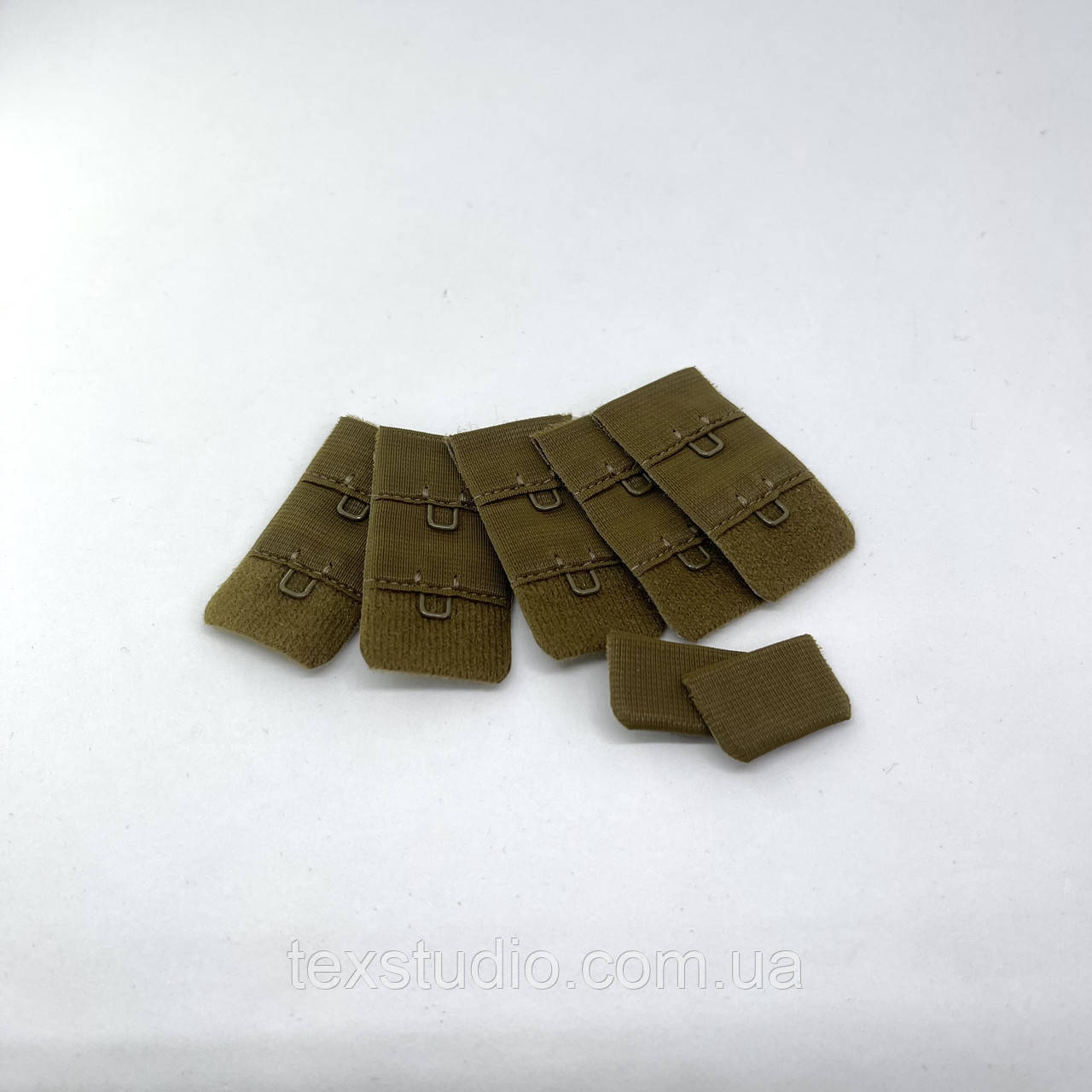 Застібка хакі міні 1 кр. (2 ряду 19 мм)