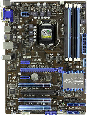 Материнська плата ASUS P8B75-M LX, s1155 Intel B75 +планка, фото 4