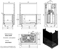 Камінна топка Kratki OLIWIA 18 права BS гільйотина, фото 4