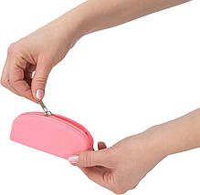 Сумка для зберігання секс-іграшок PowerBullet — Silicone Zippered Bag Pink, фото 4