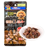 Лакомство для собак DoggyMan (ДоггиМэн) Streamed Duck Liver Bits с утиной печенью на пару 30 г