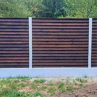Деревянный забор LNK "Импрегнированный горизонтальный" с обработкой 2000х2000 мм. (ДИЗ-1)
