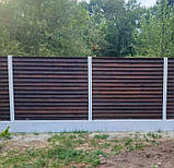 Дерев'яний забір LNK "Імпресований горизонтальний" з обробкою 2000х2000 мм. (ДИЗ-1), фото 3