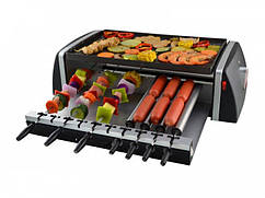 Электрошашлычница-мультигриль 3в1 GTEG-2031 Grunhelm (режими: барбекю, гриль-піч, хот-доги, шашлик)