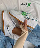 Кросівки жіночі Nike x Travis Scott Air Force білі шкіра демісезонні повсякденні найк аїр форс низькі, фото 5