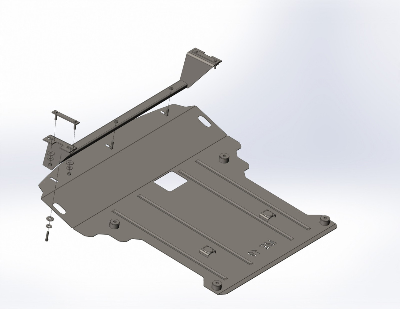 Захист двигуна та радіатора Mercedes-Benz Sprinter W906 (2006-2012) V - всі, крім 4х4; МКПП