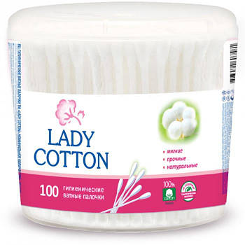 Палички ватні в банці Lady Cotton 100 шт
