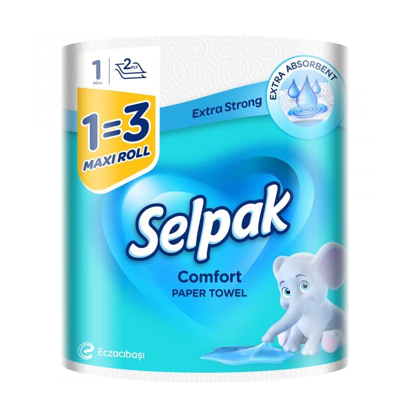 Рушник кухонний білий SELPAK Comfort MAXI 1=3