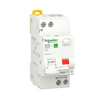 Дифавтомат RESI9 Schneider Electric 10А, 10мA, 1P+N, 6кA, крива С, тип А