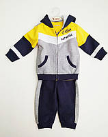 Детский спортивный костюм для мальчика BRUMS Италия 141BDEP001 Синийжелтый|белый