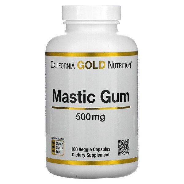 Мастиковая смола (Mastic Gum) 500 мг California Gold Nutrition 180 капсул вегетаріанських