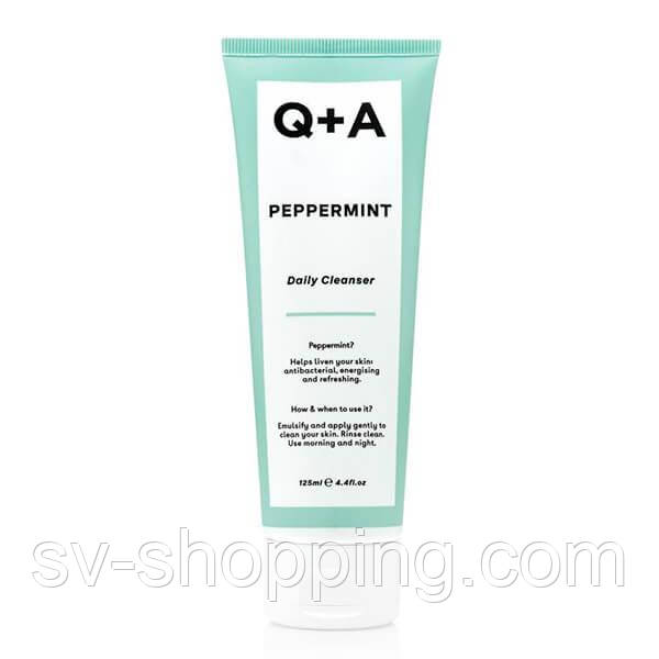 Очищаючий гель для обличчя з м'ятою Q+A Peppermint Daily Cleanser