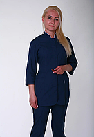 Медичний жіночий костюм темно синього кольору