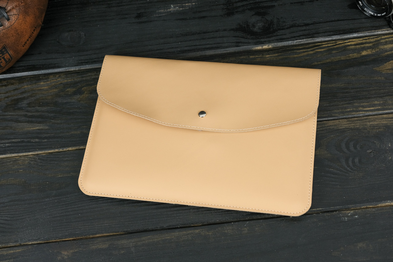 Шкіряний чохол для MacBook Air 13" (2018-2021) Дизайн №35, натуральна шкіра Grand, колір Бежевий