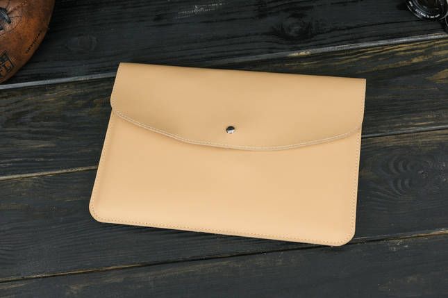 Шкіряний чохол для MacBook Air 13" (2018-2021) Дизайн №35, натуральна шкіра Grand, колір Бежевий, фото 1